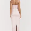 Stefania Soft Peach Corset Maxi Dress