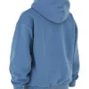 Storm Azure Cotton Fleece-Back Zip Through Hoodie