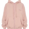Storm Blush Cotton Fleece-Back Zip Through Hoodie