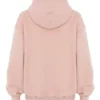 Storm Blush Cotton Fleece-Back Zip Through Hoodie
