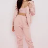 Storm Blush Cotton Fleece-Back Zip Through Hoodie