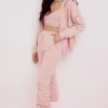 Storm Blush Cotton Fleece-Back Zip Through Hoodie