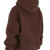 Storm Chocolate Cotton Fleece-Back Zip Through Hoodie