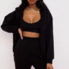 Storm Ink Cotton Fleece-Back Zip Through Hoodie