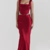 Sydel Ruby Satin Bias Cut Maxi Skirt