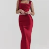Sydel Ruby Satin Bias Cut Maxi Skirt
