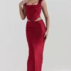 Sydel Ruby Satin Bias Cut Maxi Skirt