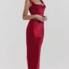 Sydel Ruby Satin Bias Cut Maxi Skirt