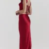 Sydel Ruby Satin Bias Cut Maxi Skirt