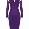 Talika Grape Corset Midi Dress