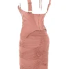Talya Antique Rose Corset Midi Dress