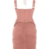Talya Antique Rose Corset Midi Dress