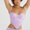 Tamsin Orchid Satin Corset