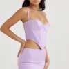 Tamsin Orchid Satin Corset