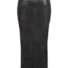 Tana Black Vegan Leather Maxi Skirt
