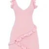 Tania Pink Quartz Ruffle Mini Dress