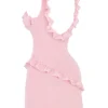 Tania Pink Quartz Ruffle Mini Dress