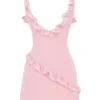 Tania Pink Quartz Ruffle Mini Dress