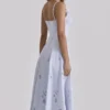 Tatiana Bluebell Lace + Cotton Broderie Anglais Midi Sundress