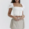 Tatum Stone Pleated Wrap Mini Skirt