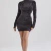 Taya Charcoal Chenille Mini Dress