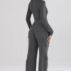 Tea Charcoal Knitted Utility Trousers