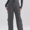 Tea Charcoal Knitted Utility Trousers