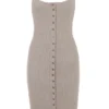 Teva Beige Cashmere Knit Midi Dress