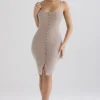 Teva Beige Cashmere Knit Midi Dress