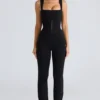 The Balconette Black Fitted Corset Top