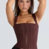 The Balconette Chocolat Fitted Corset Top