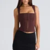 The Balconette Chocolat Fitted Corset Top