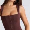The Balconette Chocolat Fitted Corset Top