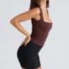 The Balconette Chocolat Fitted Corset Top