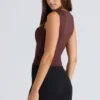 The Balconette Chocolat Fitted Corset Top