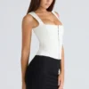 The Balconette Ivory Fitted Corset Top