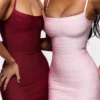 The Body Pink Bandage Mini Dress