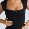 The Cap Sleeve Black Corset Top