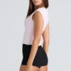 The Cap Sleeve Pink Corset Top