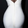 The Classic Ivory Midi Bandage Dress