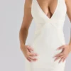 The Classic Ivory Midi Bandage Dress