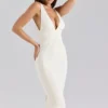 The Classic Ivory Midi Bandage Dress