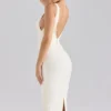 The Classic Ivory Midi Bandage Dress