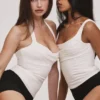 The Drape Neck Ivory Corset Top
