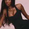 The Halter Neck Black Stretch Corset Top