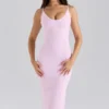 The Hourglass Baby Pink Midi Bandage Dress