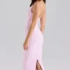 The Hourglass Baby Pink Midi Bandage Dress