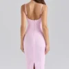 The Hourglass Baby Pink Midi Bandage Dress