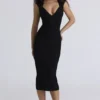 The Icon Black Bandage Midi Dress