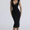 The Icon Black Bandage Midi Dress
